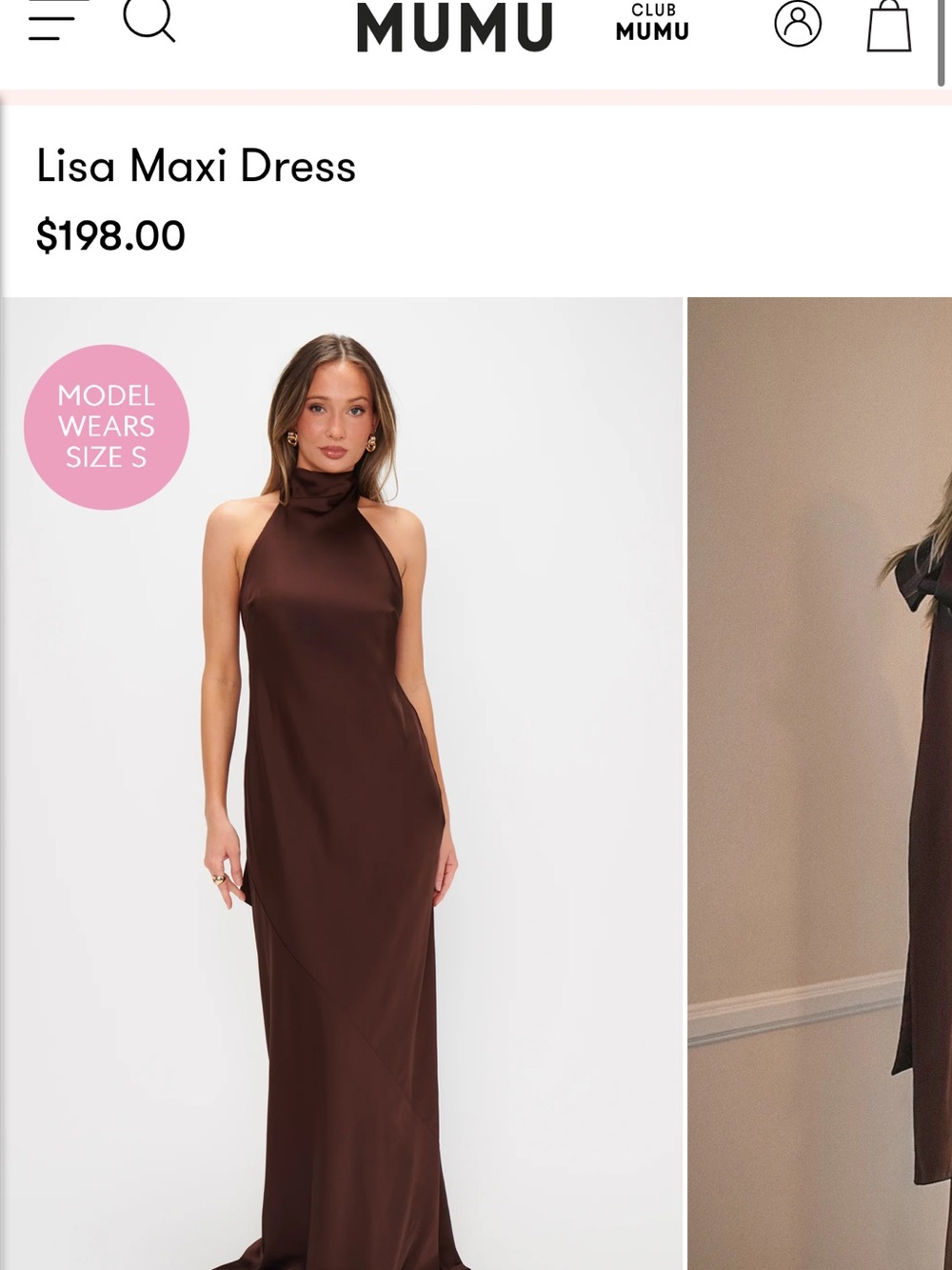 Show Me Your MuMu Lisa Maxi Dress in Chocolate Brown
